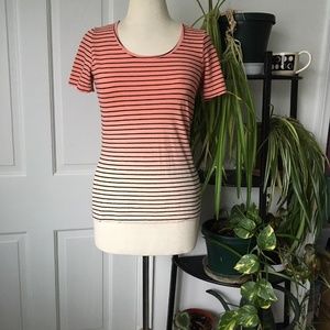 Striped Peach Ombre Top